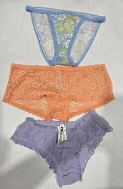 Victoria Secret set of 3 PINK small underwear
